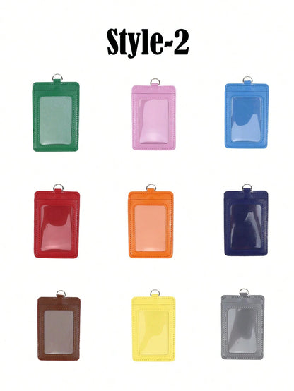 1PC Solid Color ID Card Holder Bus Card Protective Cover Student Meal Card Campus Card Access Control ID Card Access Card Holder, Badge Holder