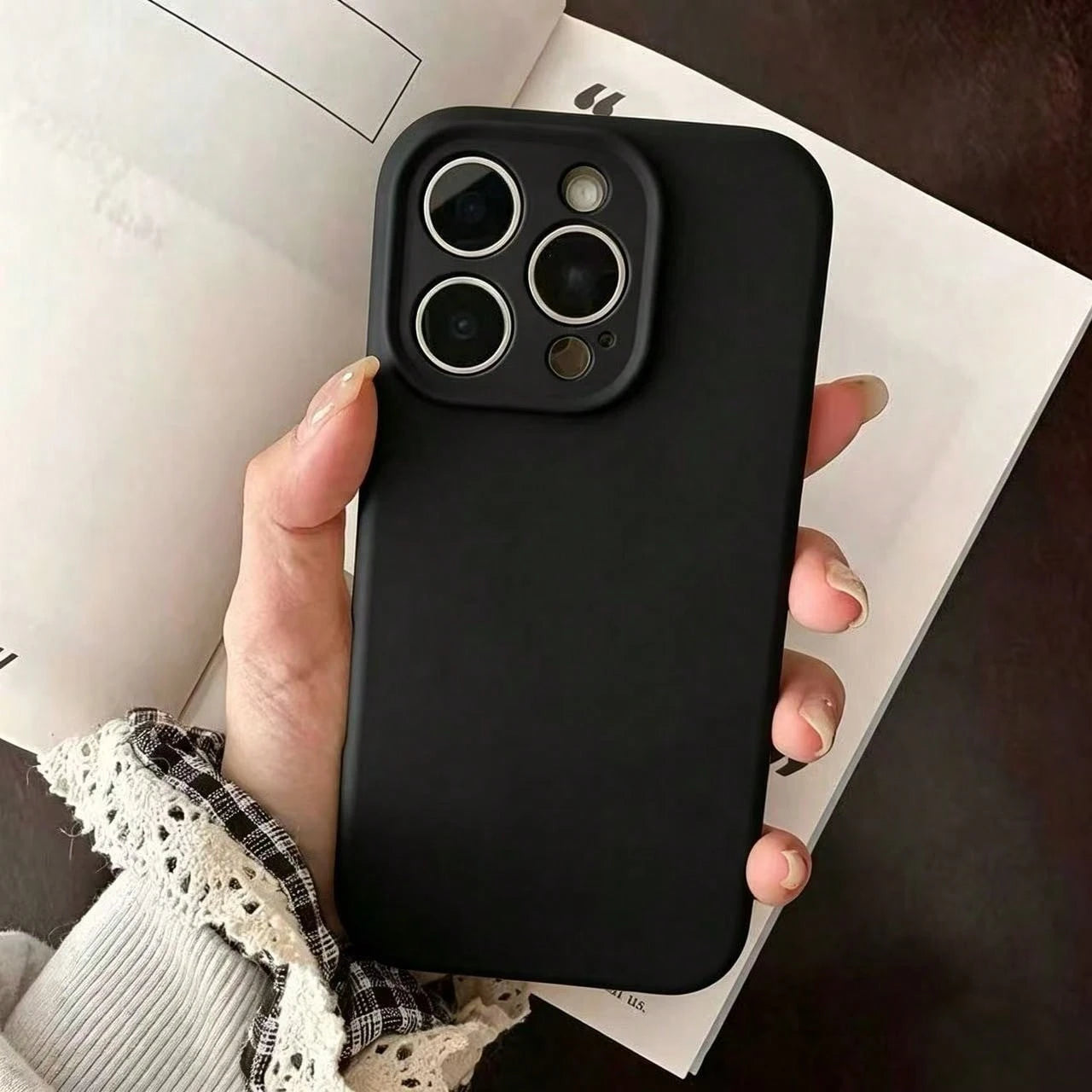 1pc Solid Color Silicone Lens Protection Phone Case Compatible With Apple 17 Pro Max, 17 Pro, 17 Air, 16, 15, 14, 13, 12 Pro Max, 11, Candy Color Full Coverage Protective Cover