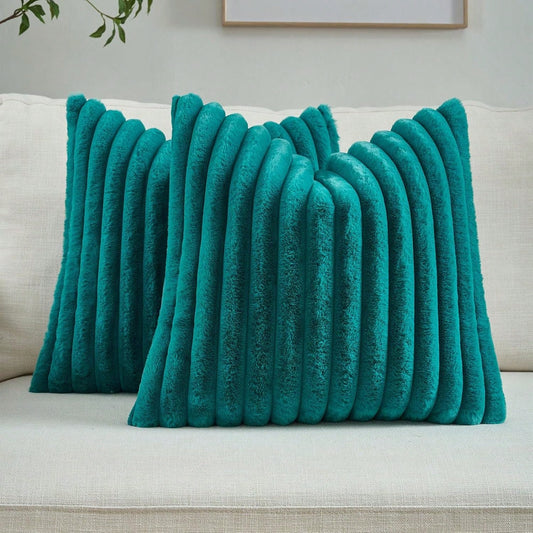 1pc Solid Color Throw Pillow Cover (Pillow Insert Not Included), Fabric Cushion Cover, Suitable For Living Room Sofa