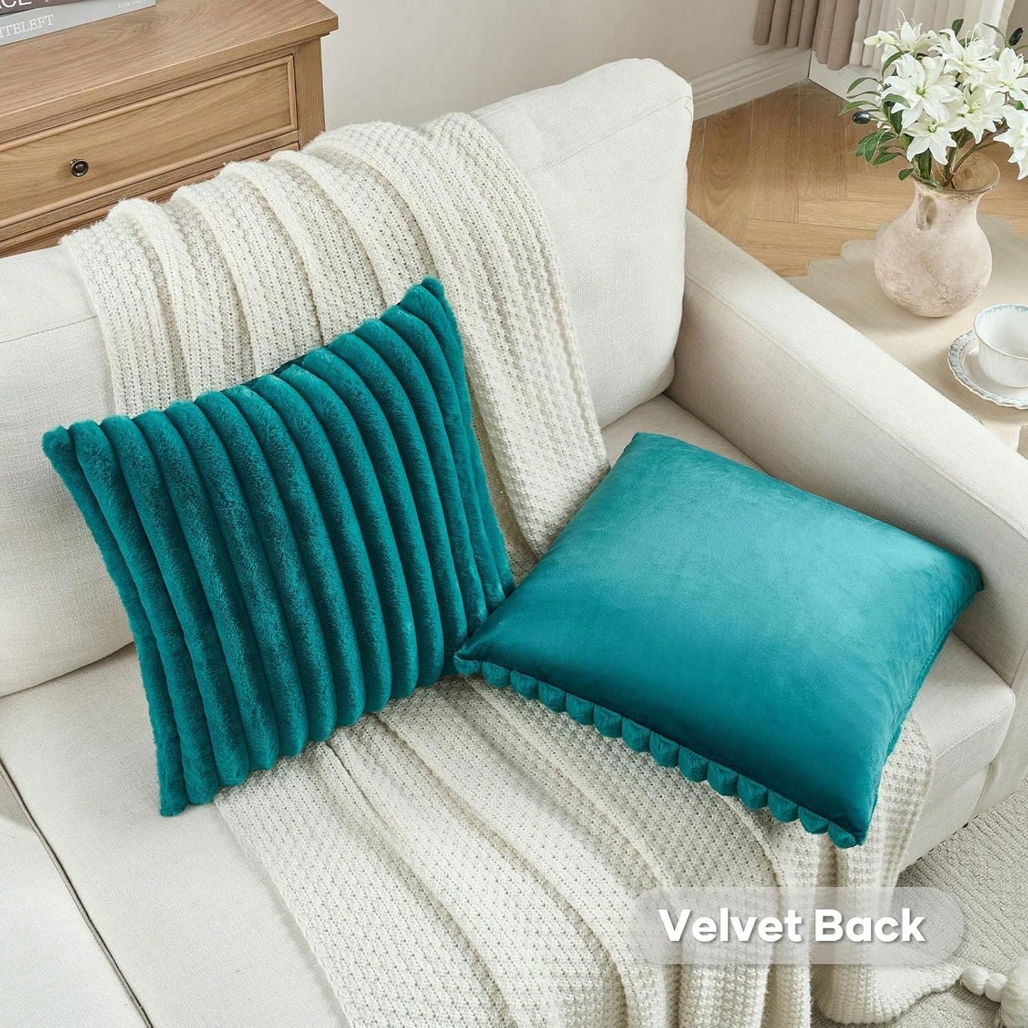 1pc Solid Color Throw Pillow Cover (Pillow Insert Not Included), Fabric Cushion Cover, Suitable For Living Room Sofa
