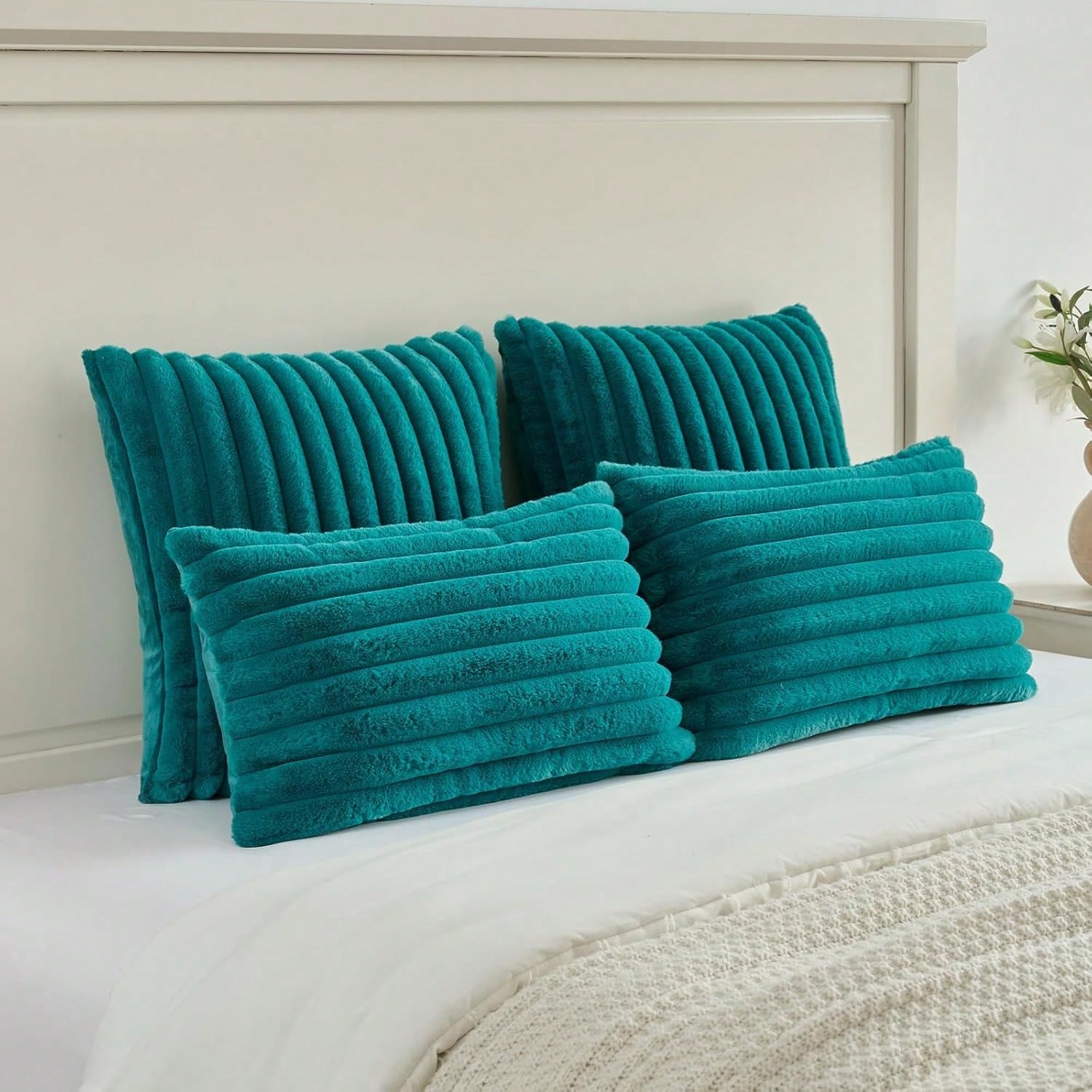 1pc Solid Color Throw Pillow Cover (Pillow Insert Not Included), Fabric Cushion Cover, Suitable For Living Room Sofa