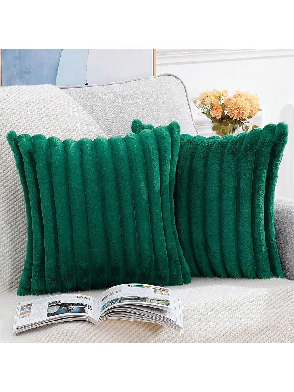 1pc Solid Color Throw Pillow Cover (Pillow Insert Not Included), Fabric Cushion Cover, Suitable For Living Room Sofa