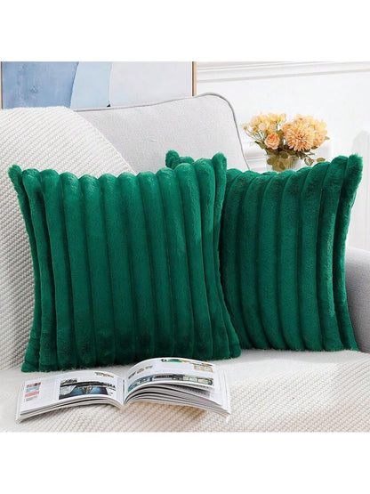 1pc Solid Color Throw Pillow Cover (Pillow Insert Not Included), Fabric Cushion Cover, Suitable For Living Room Sofa