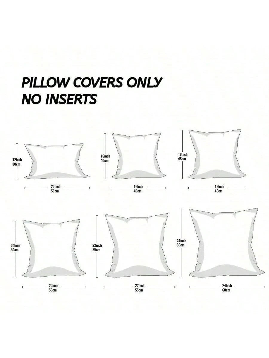 1pc Solid Colored Chenille Farmhouse Pillow Cover