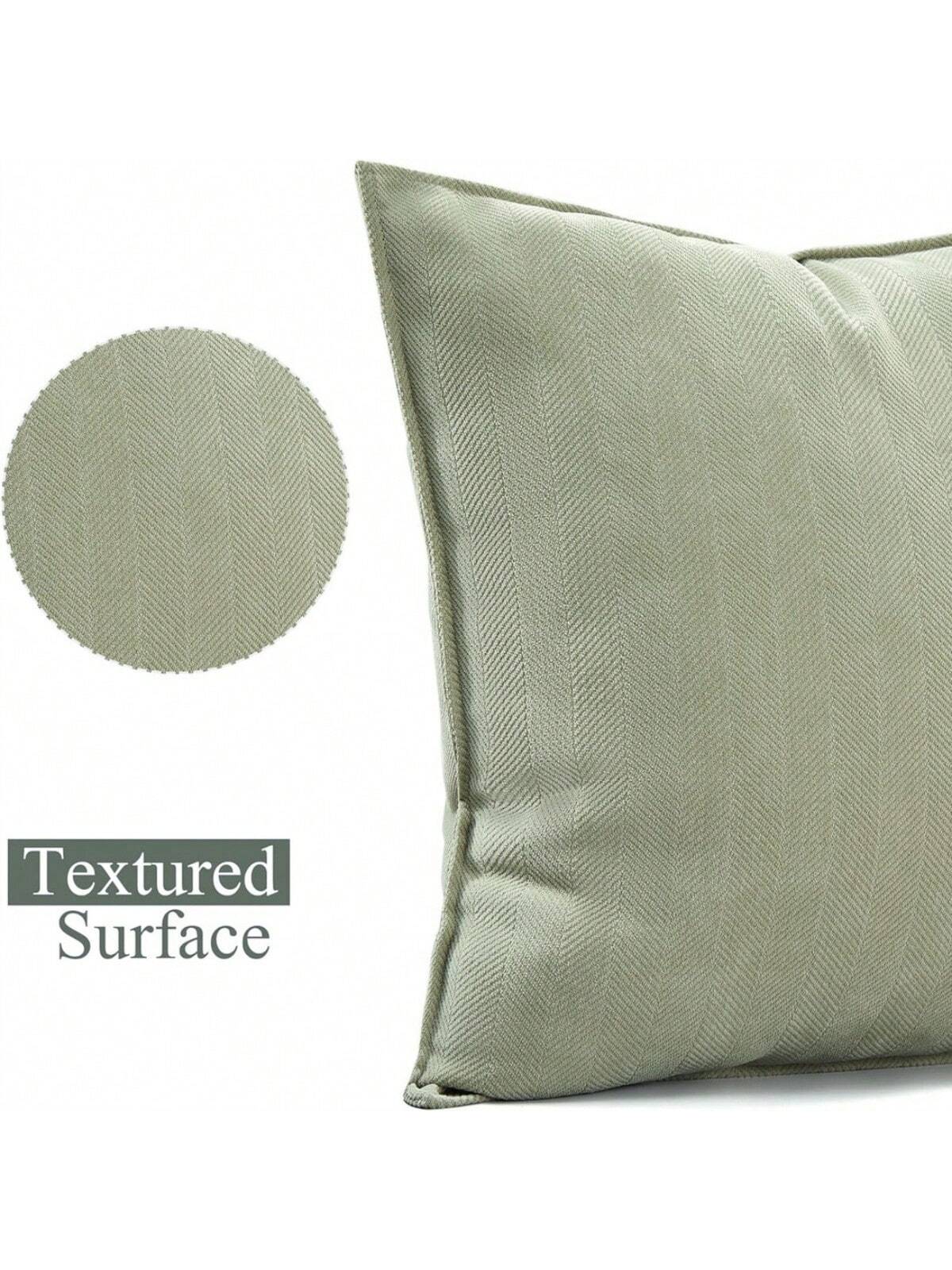 1pc Solid Colored Chenille Farmhouse Pillow Cover