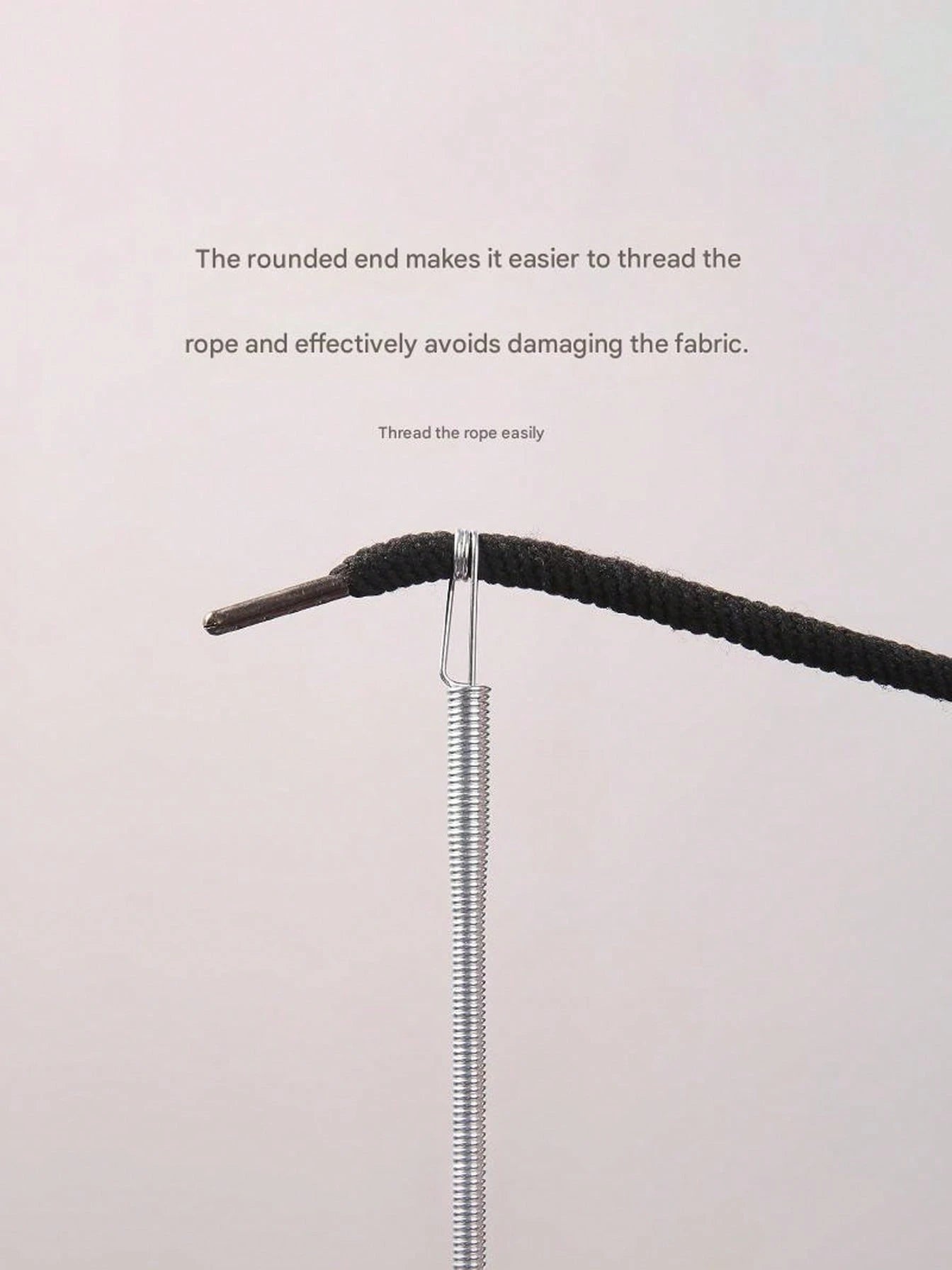 1pc Spring-Loaded Flexible Drawstring Replacement Tool| 2-In-1 Elastic Band Inserter For Pants, Hoodies & Skirts| Home Essentials Kit With Waistband Stringer, No-Sew DIY Helper| Christmas Gift For