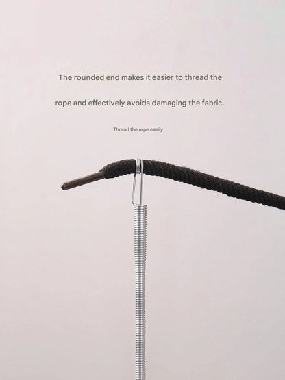 1pc Spring-Loaded Flexible Drawstring Replacement Tool| 2-In-1 Elastic Band Inserter For Pants, Hoodies & Skirts| Home Essentials Kit With Waistband Stringer, No-Sew DIY Helper| Christmas Gift For