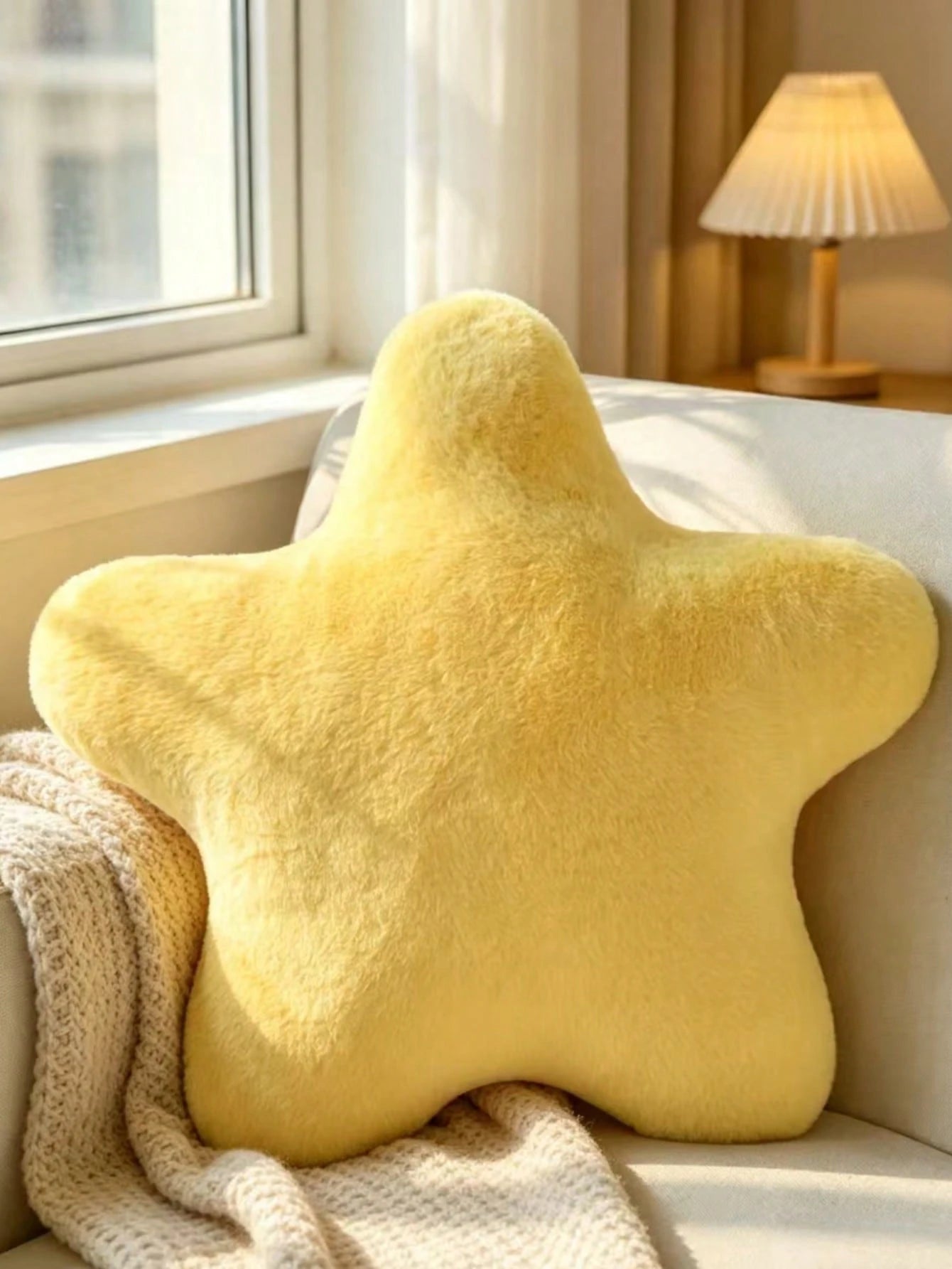 1pc Starfish Shaped Pillow, Cute Star Design, Soft Velvet Ocean Style, Aesthetic Home Decor, Beach Cushion, Pillow Cover, Seat Cushion, Dorm Bedroom Decoration, Living Room Decoration, Fall Thanksgivi