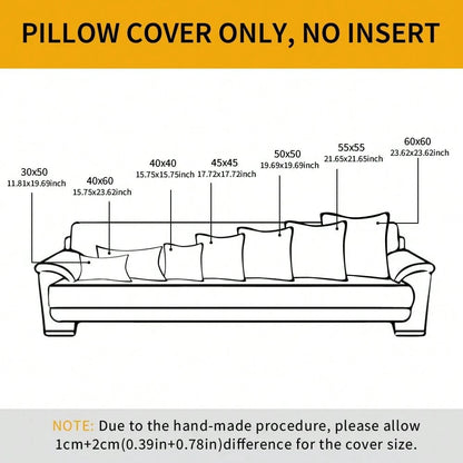 1pc Striped Tassel Throw Pillow Cover, Home Style Cushion Cover With Tassel Decor, Neutral Bohemian Style Decorative Square Pillowcase For Sofa, Sofa Bed, Bed, Etc.