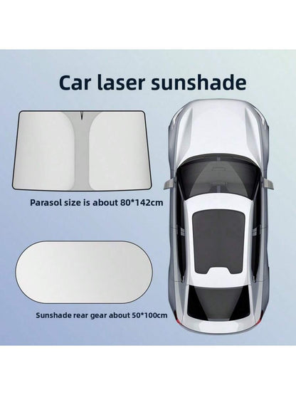 1pc Summer Car Comfort Shade- Front Windshield UV Protection, Heat Insulation And Light Blocking, Auto Accessories, Car Essential