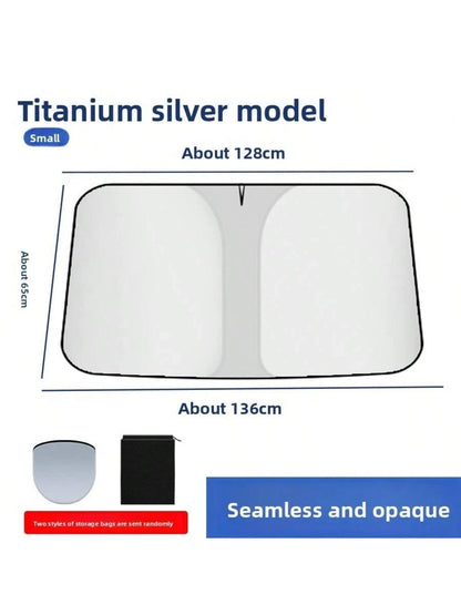 1pc Summer Car Comfort Shade- Front Windshield UV Protection, Heat Insulation And Light Blocking, Auto Accessories, Car Essential