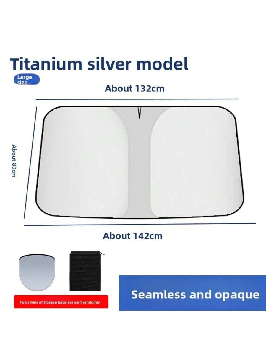 1pc Summer Car Comfort Shade- Front Windshield UV Protection, Heat Insulation And Light Blocking, Auto Accessories, Car Essential