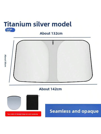 1pc Summer Car Comfort Shade- Front Windshield UV Protection, Heat Insulation And Light Blocking, Auto Accessories, Car Essential