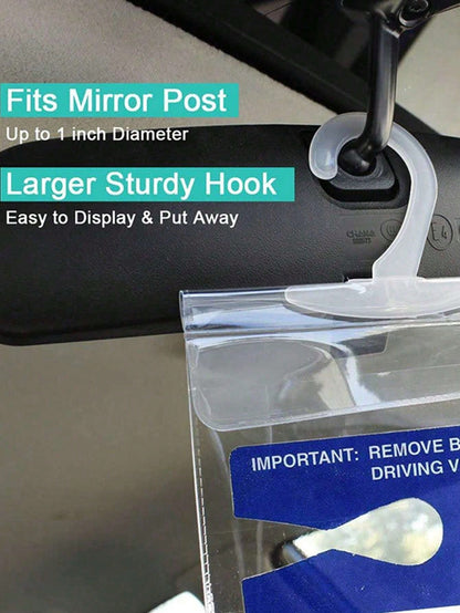 1pc Transparent Car Hanging Storage Bag