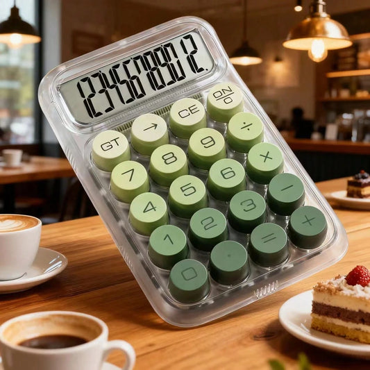 1pc Transparent Dopamine Calculator- Large Screen Display, 12-Digit Clear Input With Power/CE Keys, Durable Minimalist Design, Battery Not Included (Requires AAA Batteries), Essential For Home Use An