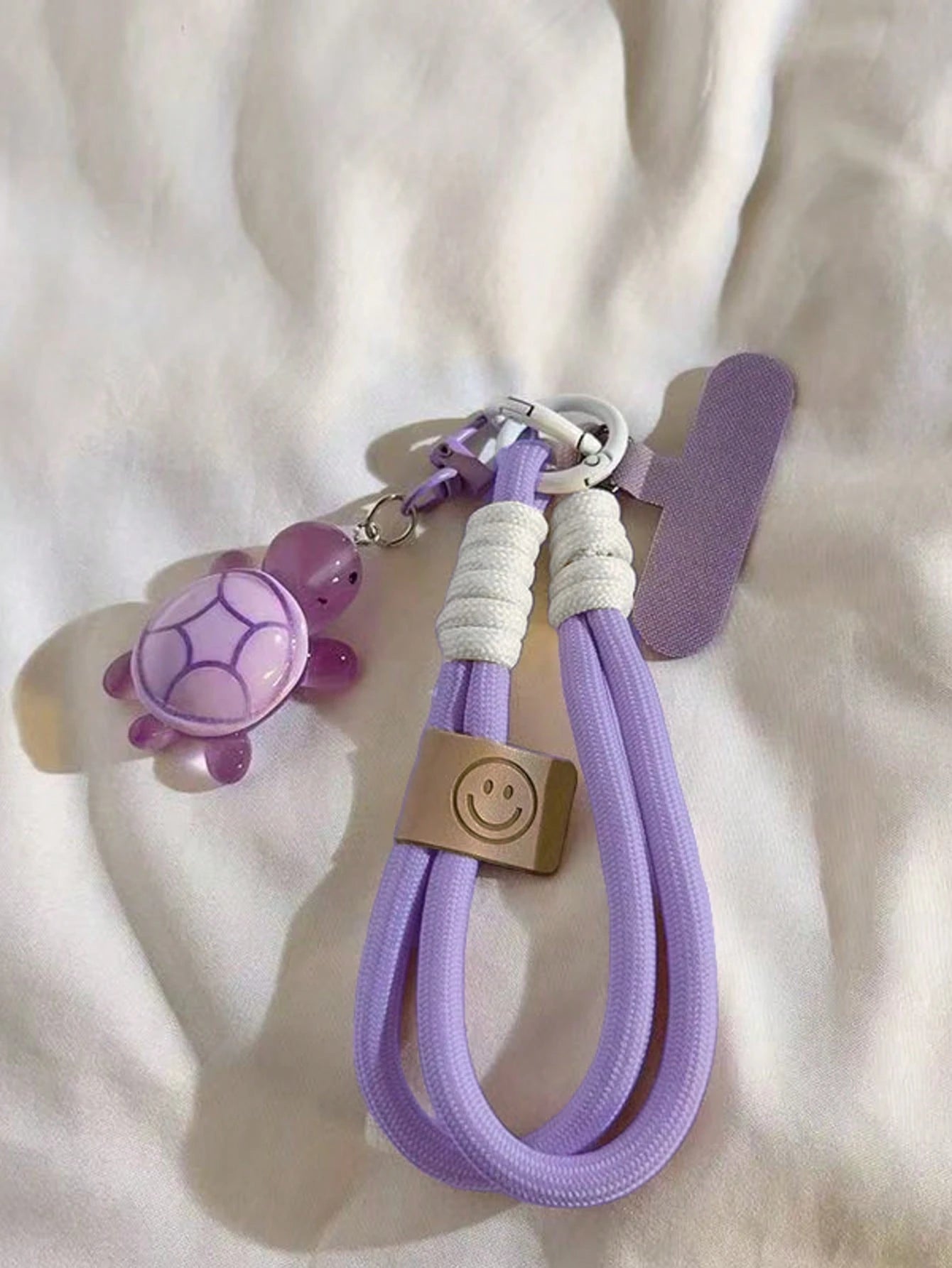 1pc Turtle Pendant Phone Lanyard, Universal Handmade Wrist Strap For Phone, Camera, Keys, Cute Turtle Pendant Keychain Accessory, Multi-Color Packaging With Clip Anti-Loss