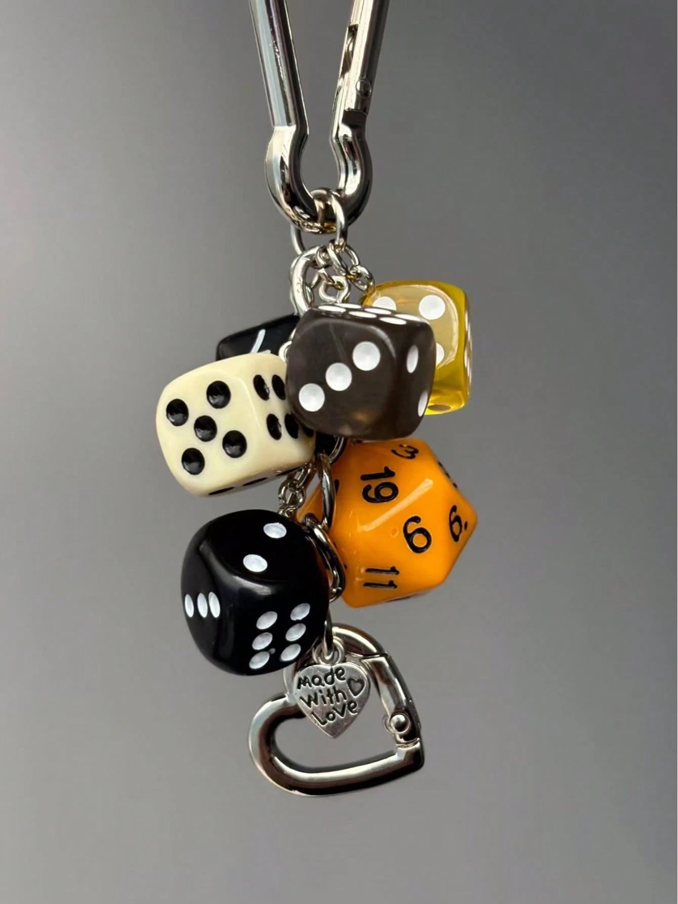1pc Unisex Handmade Fate Dice Keychain Personalized Subculture Y2K Accessory Contrast Color Bag Hanging Decor Keychain Accessories Small Gifts Y2K Thanksgiving