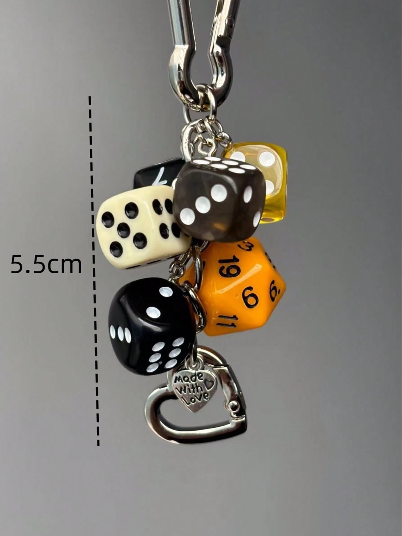 1pc Unisex Handmade Fate Dice Keychain Personalized Subculture Y2K Accessory Contrast Color Bag Hanging Decor Keychain Accessories Small Gifts Y2K Thanksgiving