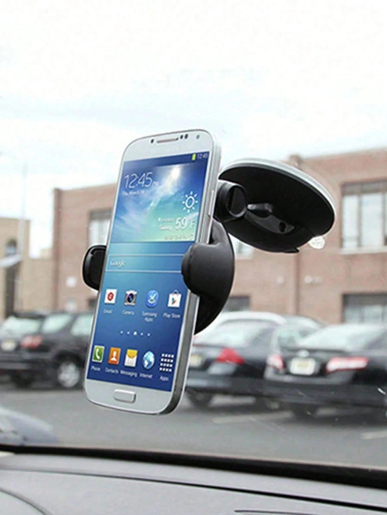 1pc Universal Car Dashboard Phone Holder, With Washable Gel Suction Cup, 360° Rotation One-Click Lock, Stable And Reusable, Suitable For All Phones, GPS And Dash Cams, Compatible With Cars And Trucks