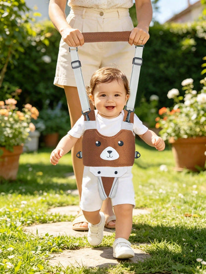 1pc Upgraded Breathable Mesh Baby Walking Harness- Baby Walking Carrier- Handheld Toddler Walking Assistant- Toddler Baby Walking Support Belt- Children Baby Walking Learning Support Training Tool