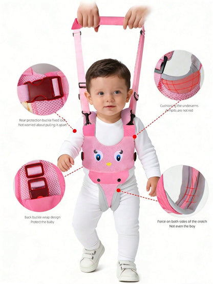 1pc Upgraded Breathable Mesh Baby Walking Harness- Baby Walking Carrier- Handheld Toddler Walking Assistant- Toddler Baby Walking Support Belt- Children Baby Walking Learning Support Training Tool