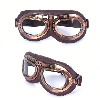 1pc Vintage Anti-Wind, Anti-Dust, Anti-Sand Cycling Goggles, Protective Eyewear For Cycling, Motorcycling, E-Bike, Helmets