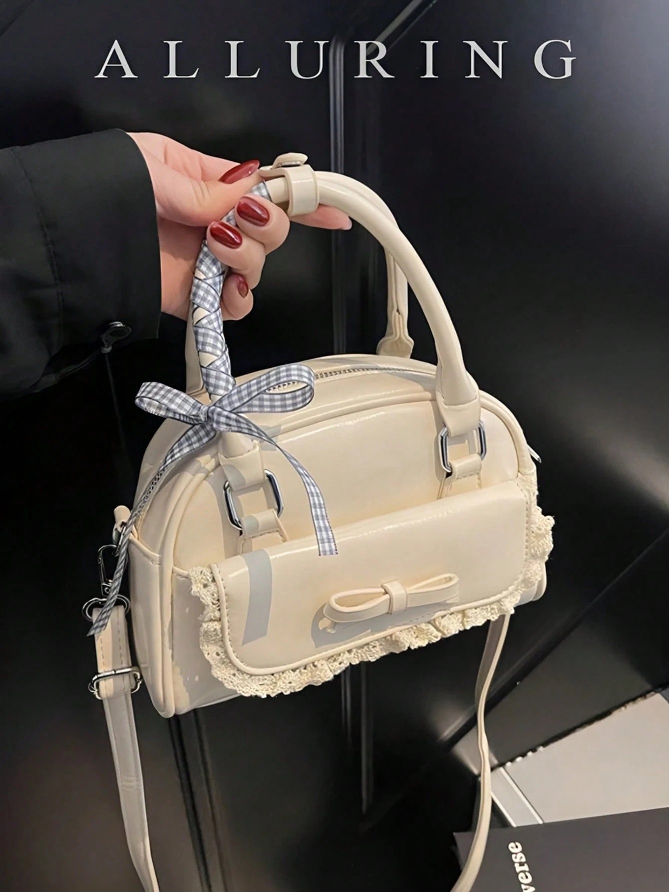 1pc Vintage Floral Mini Crossbody Bag,Fashion Mini Shoulder Bag,Textured Handheld Bowling Bag,Suitable For Women,Girls,Holiday Gift,Early Autumn Gifts