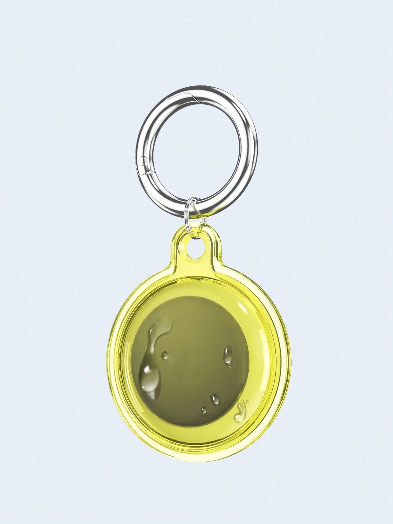 1pc Waterproof Protection Case Keychain Compatible With Apple AirTag Locator Tracker, Full Protective TPU Cover