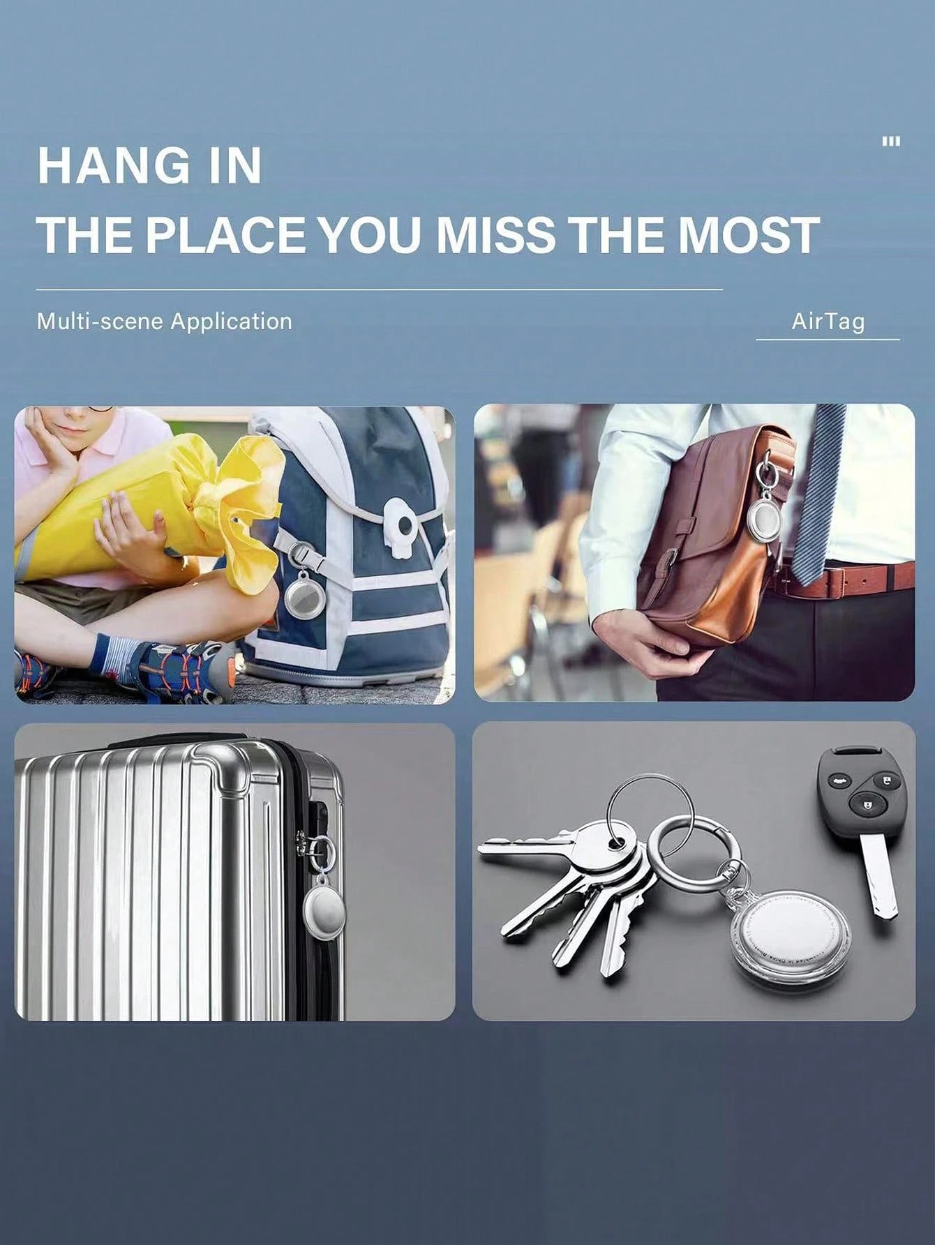 1pc Waterproof Protection Case Keychain Compatible With Apple AirTag Locator Tracker, Full Protective TPU Cover