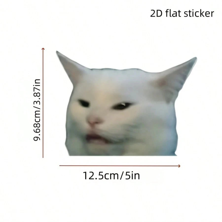 1pc Whimsical Funny Cat Sticker; Suitable For Car Window, Bumper, Laptop, Helmet, Motorcycle, Etc. Animal Pet Gift| Travel Fun| Funny Sticker| Easy To Apply| Excellent Experience