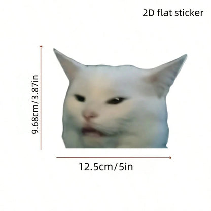 1pc Whimsical Funny Cat Sticker; Suitable For Car Window, Bumper, Laptop, Helmet, Motorcycle, Etc. Animal Pet Gift| Travel Fun| Funny Sticker| Easy To Apply| Excellent Experience