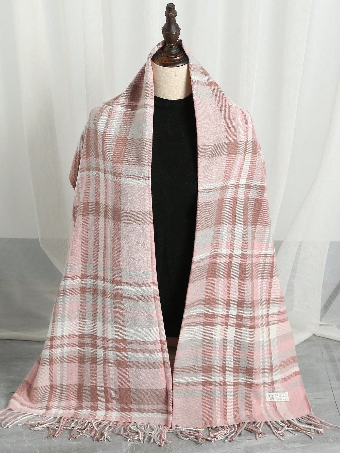 1pc Women's Fashion Korean Plaid Scarf, Autumn And Winter Warm Fashion Fringe Student Scarf, Thick Long Scarf For Male Couple Shawls