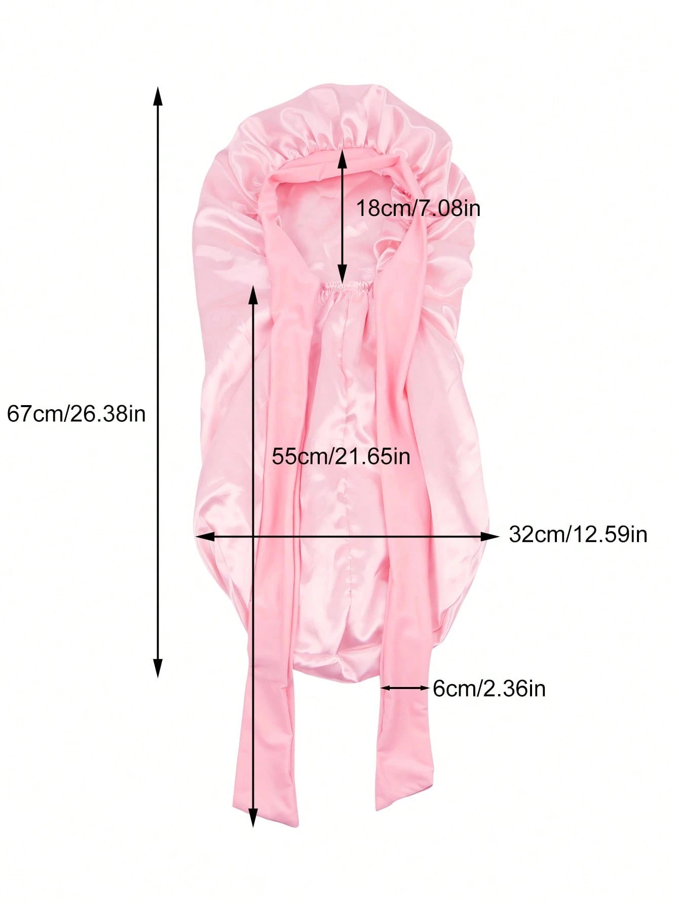 1pc Women's Long Satin Imitation Silk Bow Sleep Cap, Large Size Braid Curly Hair Sleeping Hat, Suitable For Sleeping & Daily Beauty Use Sleep Bonnet