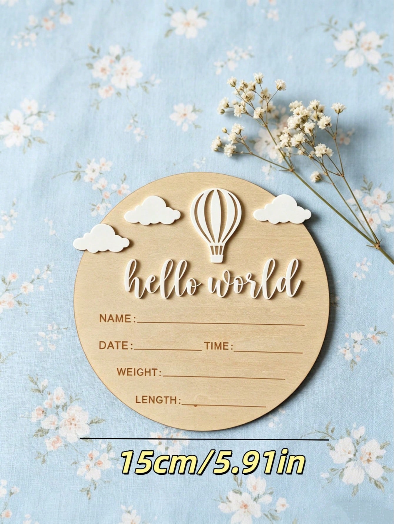 1pc Wooden Milestone, Newborn Birth Announcement, Personalized Baby Announcement Board, Gender Reveal Party Decor, Baby Birth Announcement Plaque, Baby Shower Baby Room Gift Signage, These Photo Props