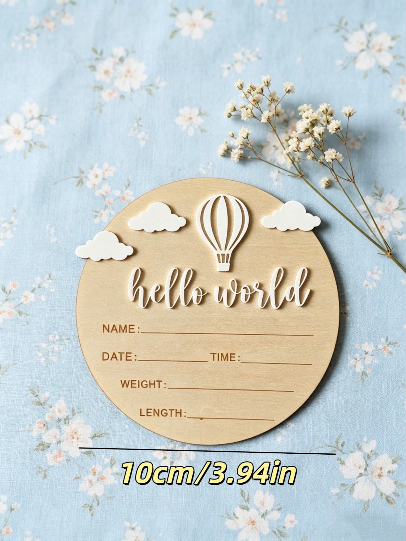 1pc Wooden Milestone, Newborn Birth Announcement, Personalized Baby Announcement Board, Gender Reveal Party Decor, Baby Birth Announcement Plaque, Baby Shower Baby Room Gift Signage, These Photo Props