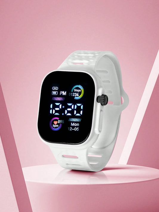 1pc Youth/Student Astronaut Airplane Casual TPU LED Electronic Sports Watch, Suitable For Daily Life, Back To School