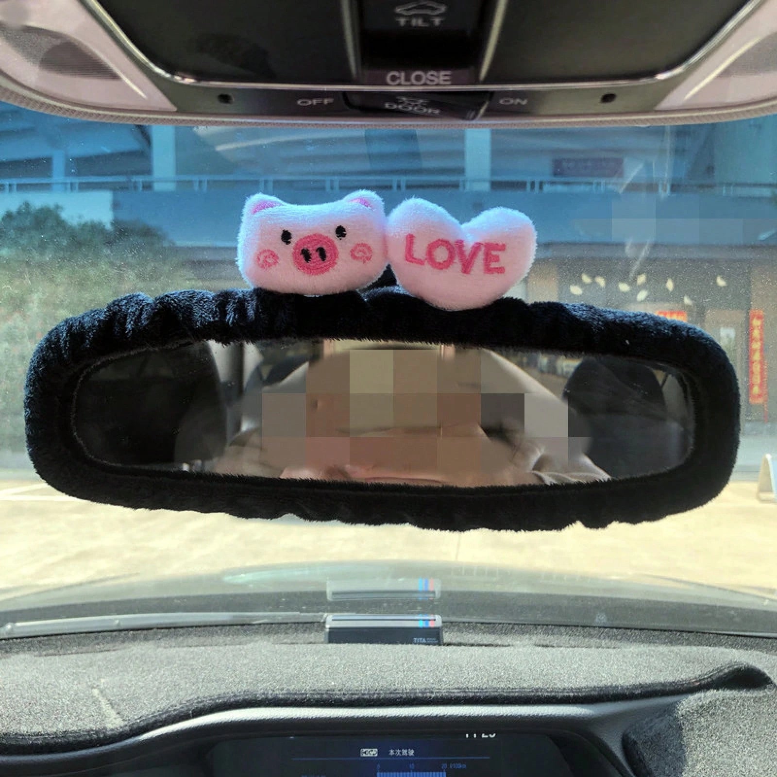 1PCS Creative Cute Bear Car Rearview Mirror Cover New Cartoon Electric Car Rearview Mirror Car Interior Decoration