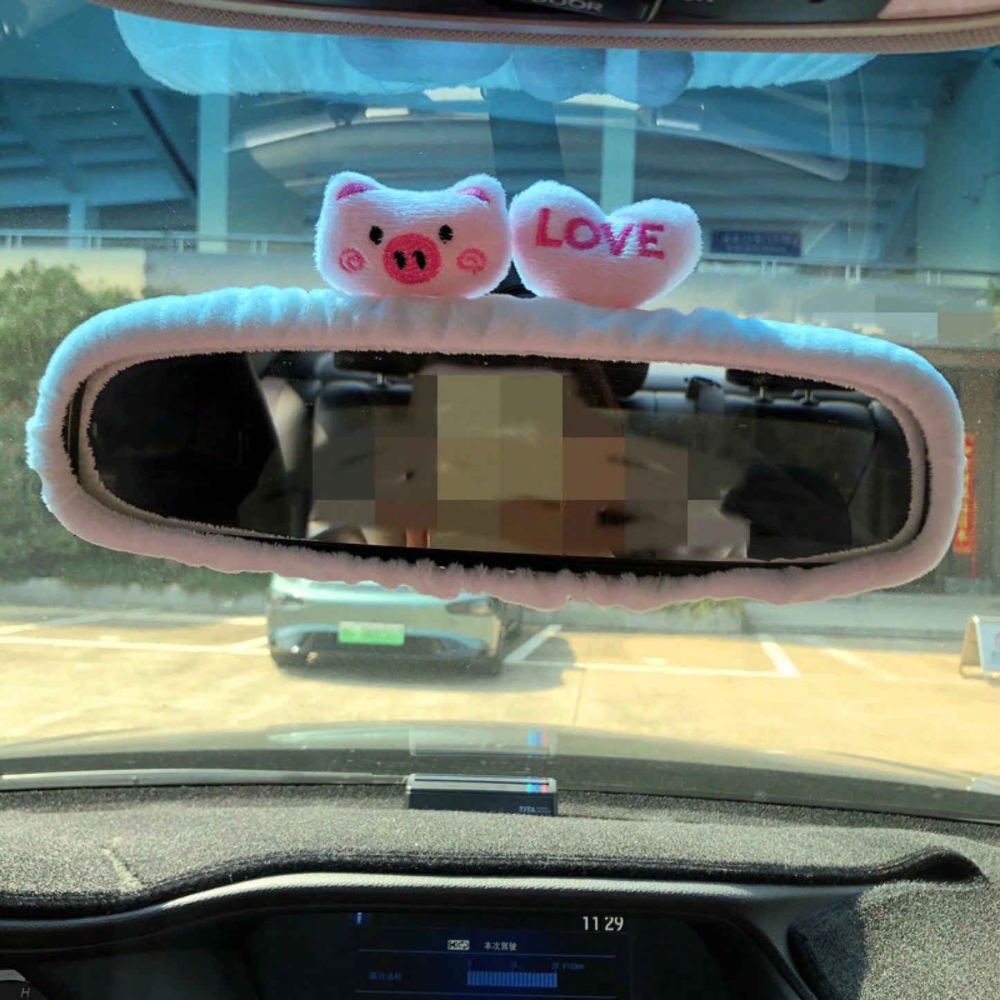 1PCS Creative Cute Bear Car Rearview Mirror Cover New Cartoon Electric Car Rearview Mirror Car Interior Decoration