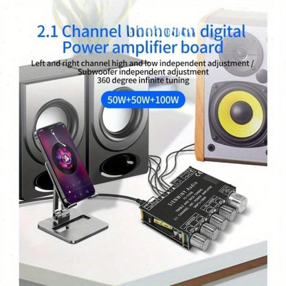 2.1 Channel Audio Amplifier Board Module, High And Low Frequency Modulation, Heavy Subwoofer
