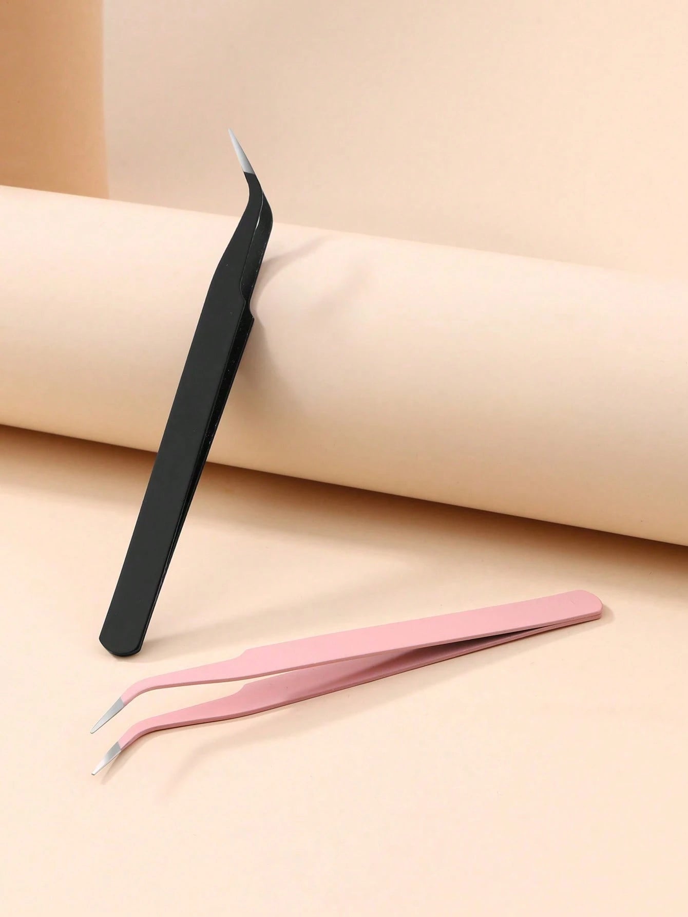 2/1pc Black Powder False Eyelash Tweezers Eyelash Tool Clip Eyelash Trim Eyelash Graft Eyelash Curler Dolphin Gold Feather Clip High Precision Flowering Tweezers