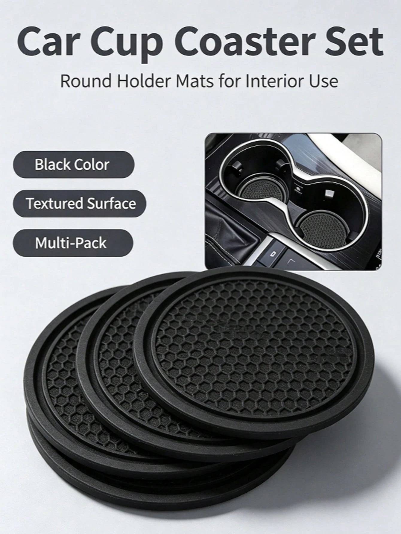 2/1pc Car Cup Holder Coasters, Auto Accessories, Car Supplies, Women's Car Accessories, Car, Car Decor, Car Cup Holder Pad, Non-Slip Cup Holder Embedded Decorative Coasters, Car Interior Accessories