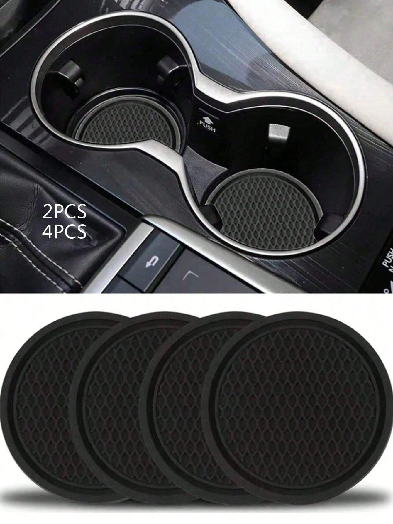 2/1pc Car Cup Holder Coasters, Auto Accessories, Car Supplies, Women's Car Accessories, Car, Car Decor, Car Cup Holder Pad, Non-Slip Cup Holder Embedded Decorative Coasters, Car Interior Accessories