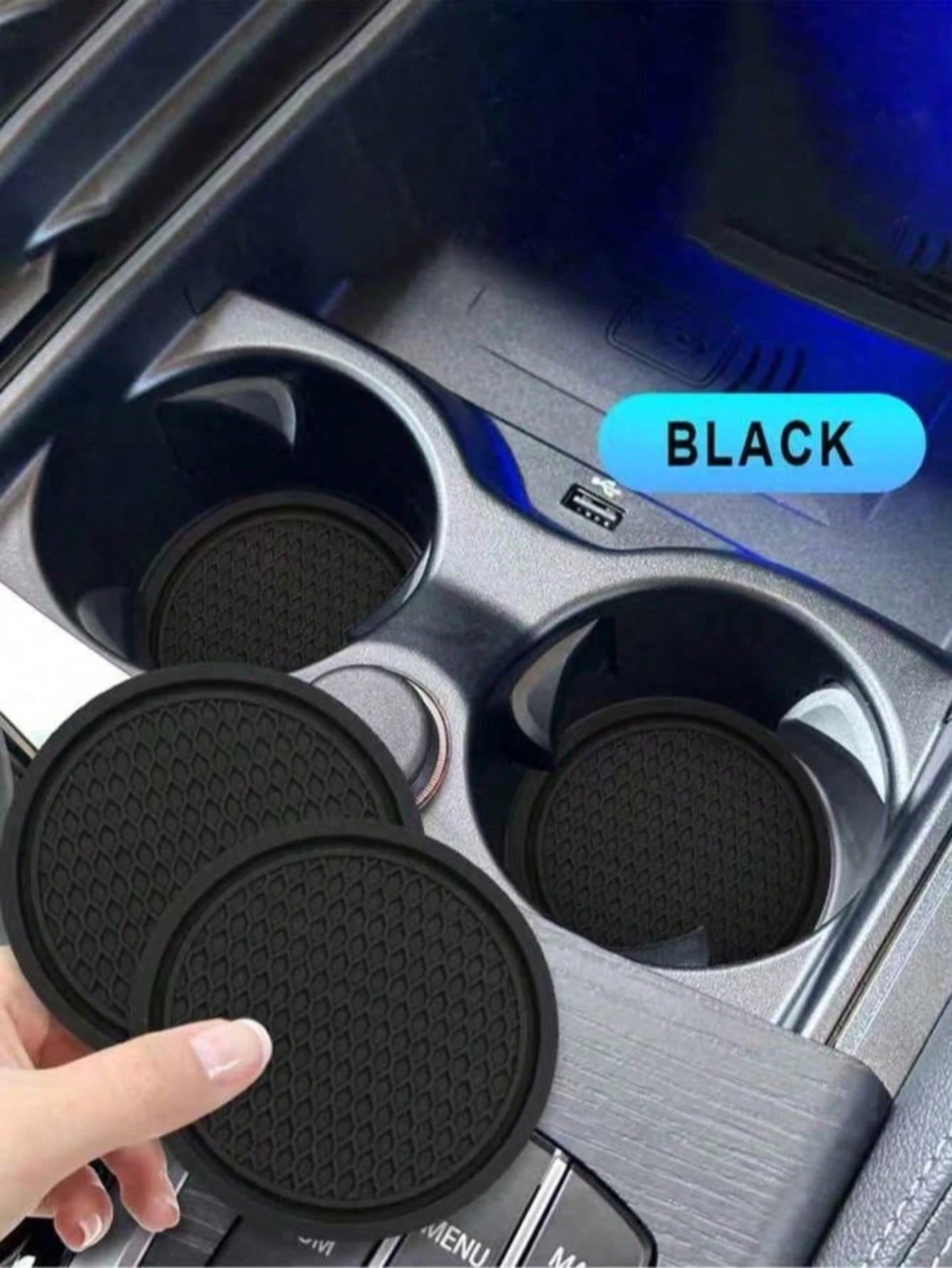 2/1pc Car Cup Holder Coasters, Auto Accessories, Car Supplies, Women's Car Accessories, Car, Car Decor, Car Cup Holder Pad, Non-Slip Cup Holder Embedded Decorative Coasters, Car Interior Accessories