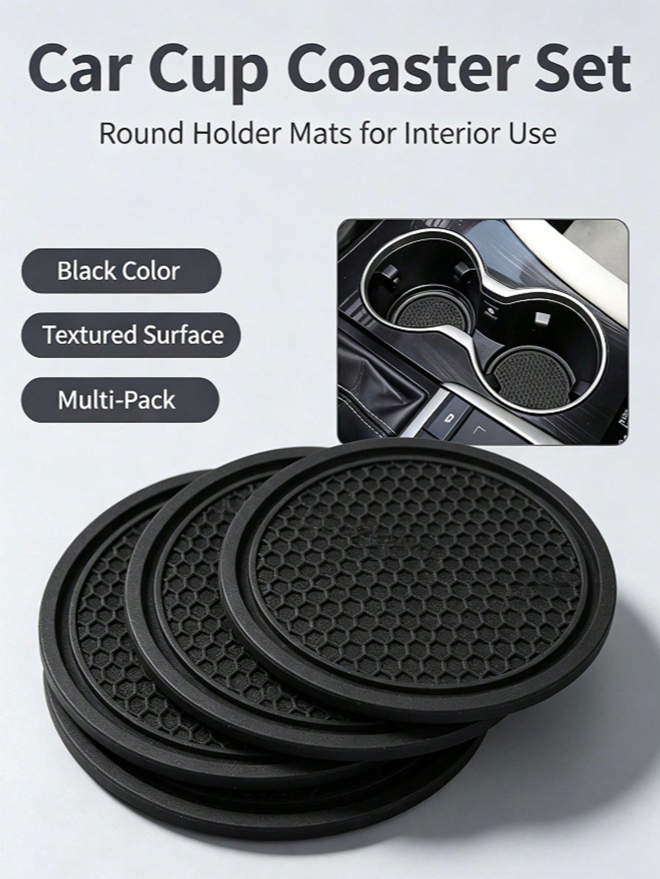 2/1pc Car Cup Holder Coasters, Auto Accessories, Car Supplies, Women's Car Accessories, Car, Car Decor, Car Cup Holder Pad, Non-Slip Cup Holder Embedded Decorative Coasters, Car Interior Accessories