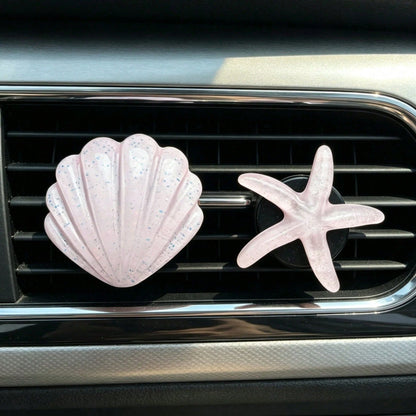 2/4pcs Cute Starfish & Shell Combination Car Air Vent Decor, Summer Ocean Style Car AC Vent Ornament, Fun Interior Car Decoration