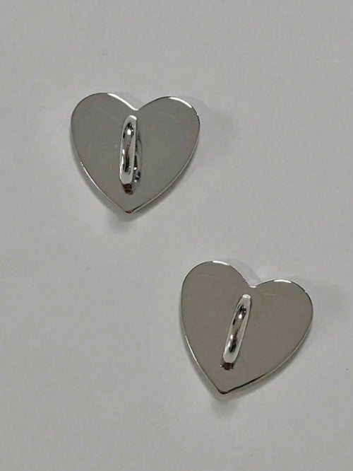 2/5/10pcs New Metal Smooth Heart-Shaped Stickers, DIY Jewelry Accessories, Handbag Decoration, Phone Case Accessories, Lanyard Decoration, Decorative Embellishments