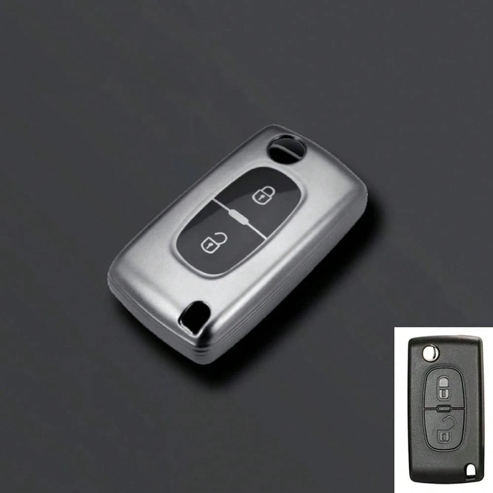 2 Buttons TPU Car Key Cover Case For C2 C3 C4 Picasso Xsara Berlingo C5 C6 C8 For Peugeot Remote Protect Shell