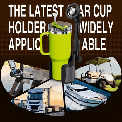 2 In 1 Car Cup Holder Phone Mount & Tablet Stand, Strong Magnetic Cup Holder Expander With 360° Rotation & Adjustable Height, Universal Fit For Phone,,, SUV, Truck