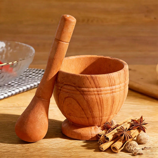 2-Pack Heavy-Duty Manual Mortar And Pestle, Kitchen Seasoning Tool For Mashing Garlic, Grinding Peppercorns And Pounding Ginger Juice, Garlic Crusher & Spice Grinding Bowl, Household Kitchenware Ideal