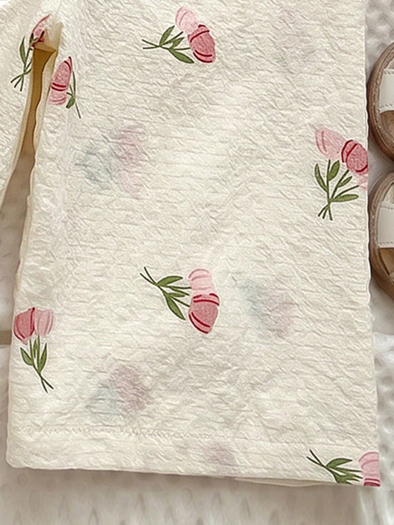2 Pieces Set Babygirl Cute Summer Pink Bow Sleeveless Top And Elastic Waist Shorts Set